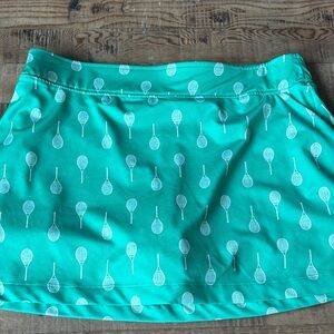 Adorable Green & white Tennis Print Women's Skirt 🎾